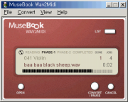 MuseBook Wav2Midi