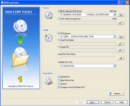 Easy DVD Copy tools Scr
