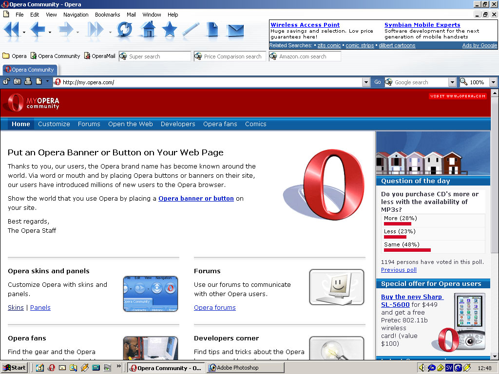 Opera Web Browser - Opera Browser 7.0 Download